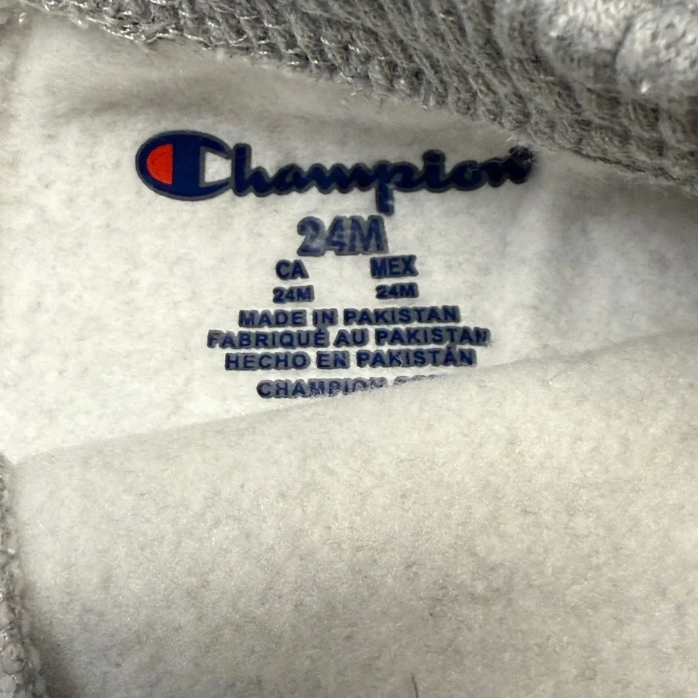 NWOT Champion Girls Toddler Pink & Gray Varsity Jacket And Pants‎ Set 24Mos